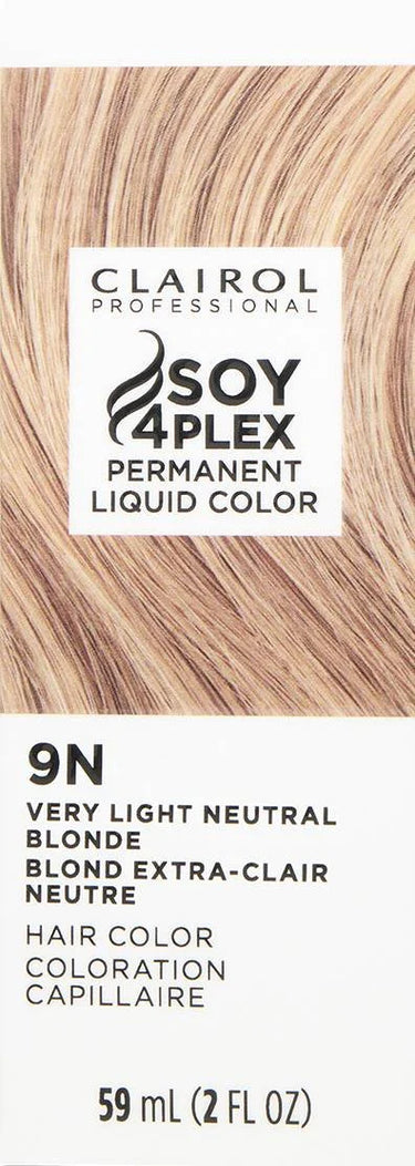 Clairol Professional Soy4Plex Permanent Liquid Color 9N Very Light Neutral Blonde – 2 fl oz - ANNS BEAUTY SUPPLY